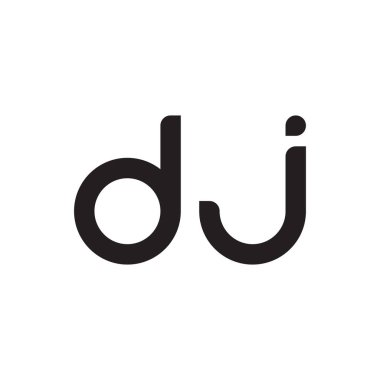 dj ilk harf vektör logo simgesi