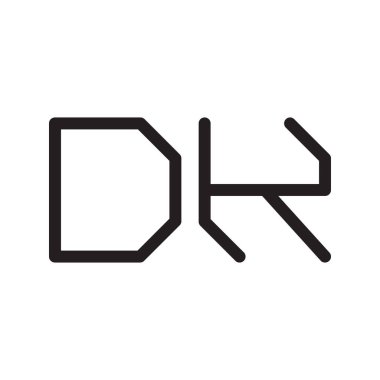 dk ilk harf vektör logo simgesi