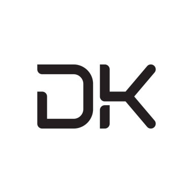 dk ilk harf vektör logo simgesi