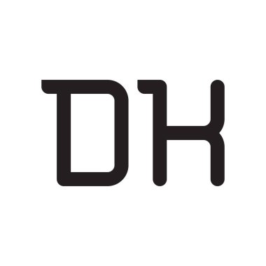 dk ilk harf vektör logo simgesi