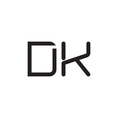 dk ilk harf vektör logo simgesi