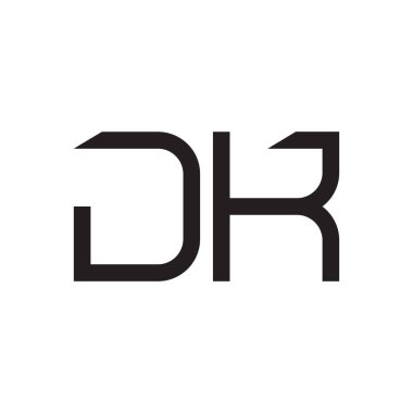 dk ilk harf vektör logo simgesi