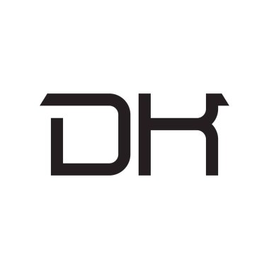 dk ilk harf vektör logo simgesi