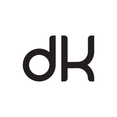 dk ilk harf vektör logo simgesi