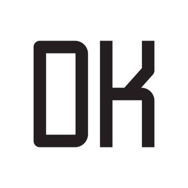 dk ilk harf vektör logo simgesi