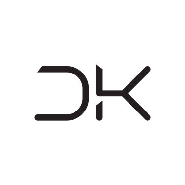 dk ilk harf vektör logo simgesi