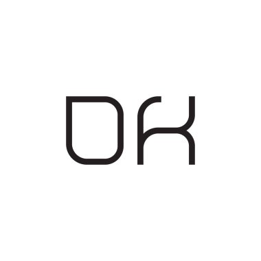 dk ilk harf vektör logo simgesi