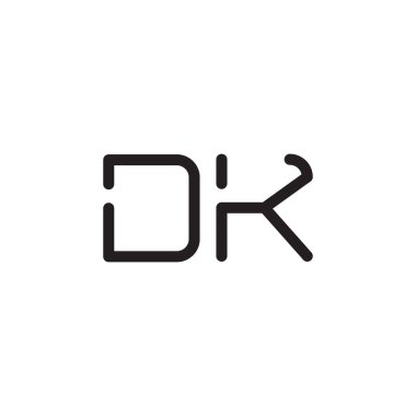 dk ilk harf vektör logo simgesi