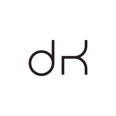 dk ilk harf vektör logo simgesi
