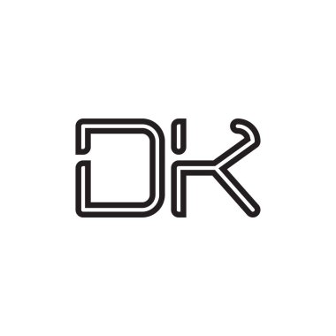 dk ilk harf vektör logo simgesi