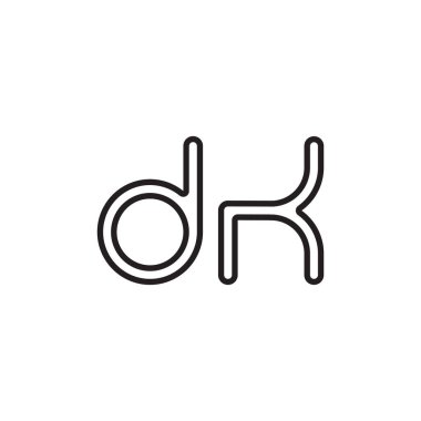 dk ilk harf vektör logo simgesi