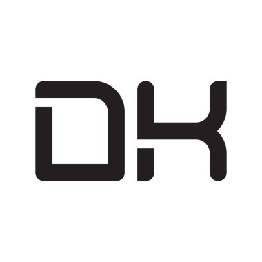 dk ilk harf vektör logo simgesi