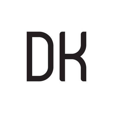 dk ilk harf vektör logo simgesi
