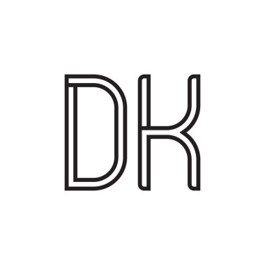 dk ilk harf vektör logo simgesi
