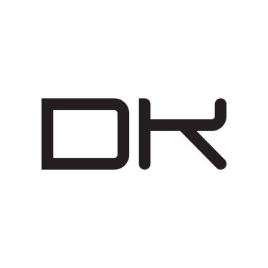 dk ilk harf vektör logo simgesi
