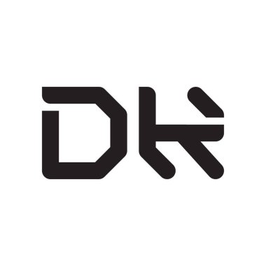 dk ilk harf vektör logo simgesi