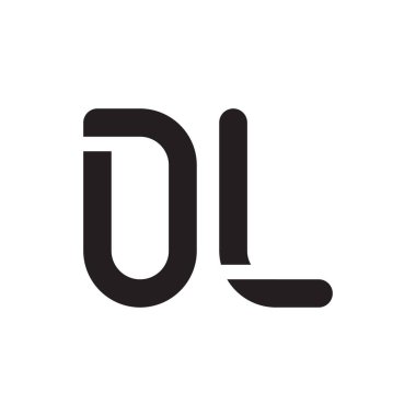 dl ilk harf vektör logo simgesi