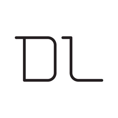 dl ilk harf vektör logo simgesi