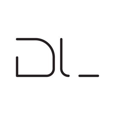 dl ilk harf vektör logo simgesi