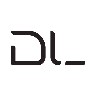 dl ilk harf vektör logo simgesi