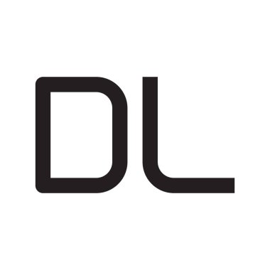 dl ilk harf vektör logo simgesi
