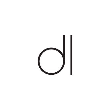 dl ilk harf vektör logo simgesi