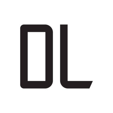 dl ilk harf vektör logo simgesi