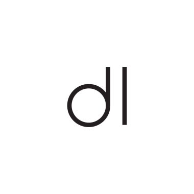 dl ilk harf vektör logo simgesi