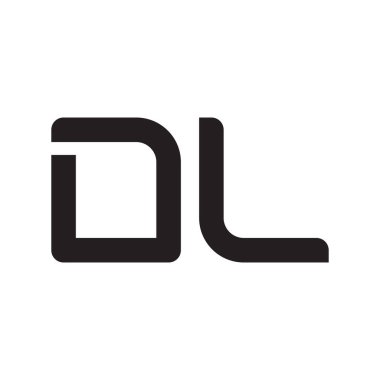 dl ilk harf vektör logo simgesi