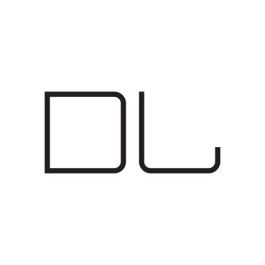 dl ilk harf vektör logo simgesi