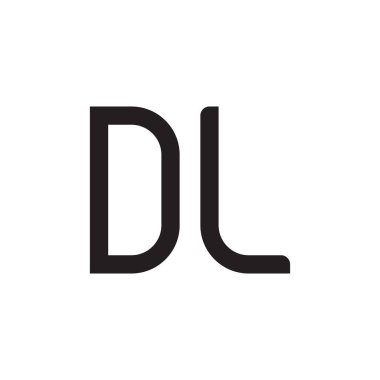 dl ilk harf vektör logo simgesi