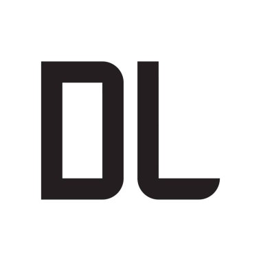 dl ilk harf vektör logo simgesi