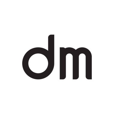 dm ilk harf vektör logo simgesi