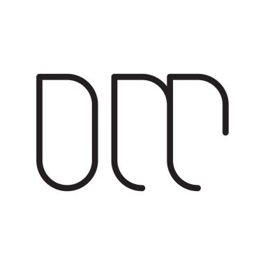 dm ilk harf vektör logo simgesi