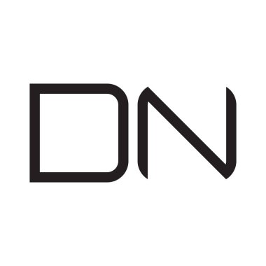 dn ilk harf vektör logo simgesi