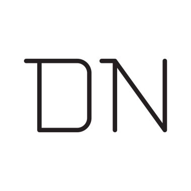 dn ilk harf vektör logo simgesi