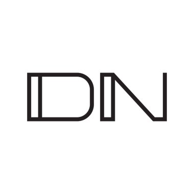 dn ilk harf vektör logo simgesi