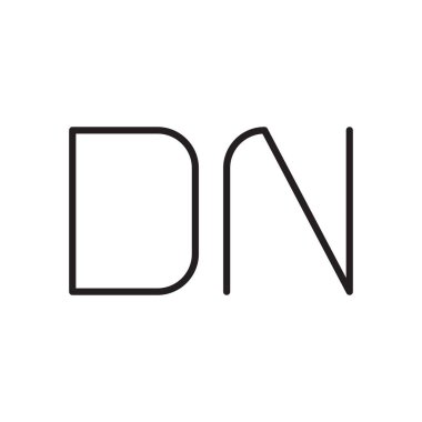 dn ilk harf vektör logo simgesi