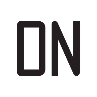 dn ilk harf vektör logo simgesi