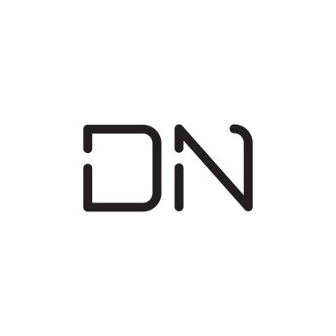 dn ilk harf vektör logo simgesi