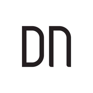 dn ilk harf vektör logo simgesi