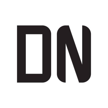 dn ilk harf vektör logo simgesi