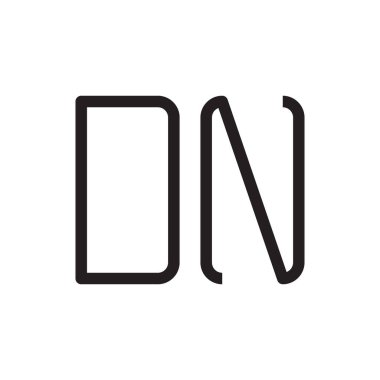 dn ilk harf vektör logo simgesi