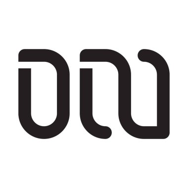 dn ilk harf vektör logo simgesi