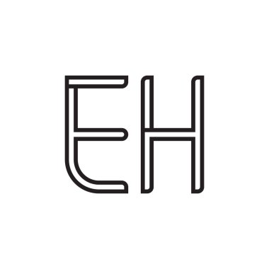 ilk harf vektör logosu simgesi