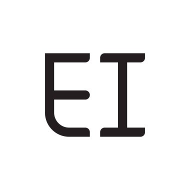 ei ilk harf vektör simgesi simgesi