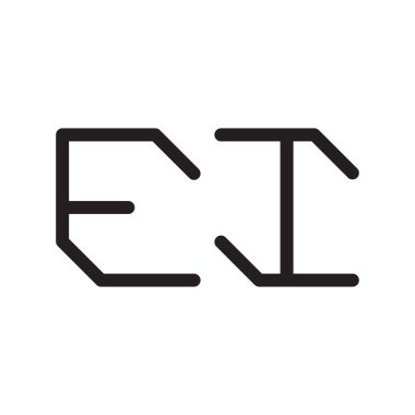 ei ilk harf vektör simgesi simgesi