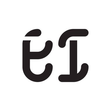 ei ilk harf vektör simgesi simgesi