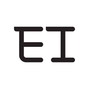 ei ilk harf vektör simgesi simgesi