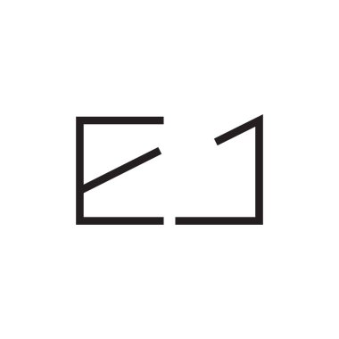 ej ilk harf vektör logosu simgesi